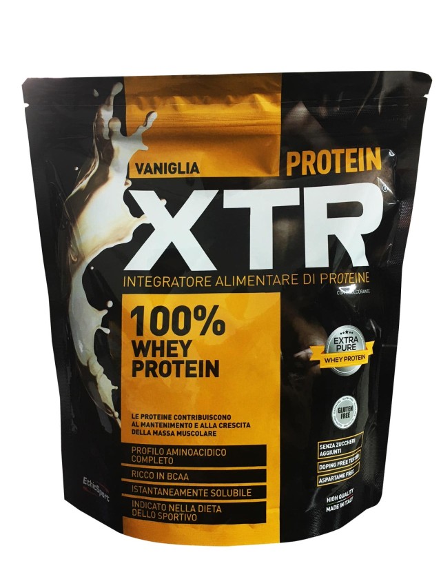 Ethicsport Protein XTR Vanilla, 100% Whey Protein Πρωτεΐνη Ορού Γάλακτος με Γεύση Βανίλια 500gr
