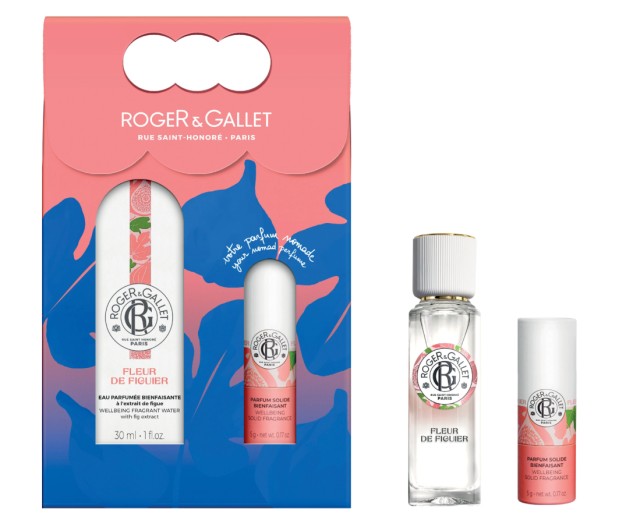 Roger & Gallet Set Fleur De Figuier Wellbeing Fragrant Water 30ml & Solid Fragrance 5g