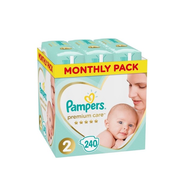 Pampers Premium Care Πάνες Μέγεθος 2 Monthly 4-8kg 240 Πάνες