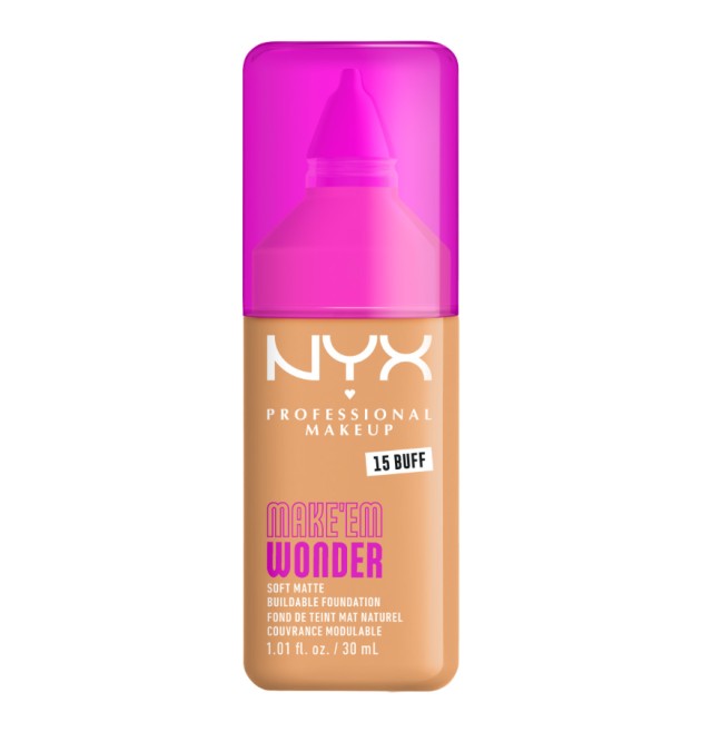 NNyx Professional Makeup Make'em Wonder Soft Matte Buildable Foundation 30ml - 15 Buff