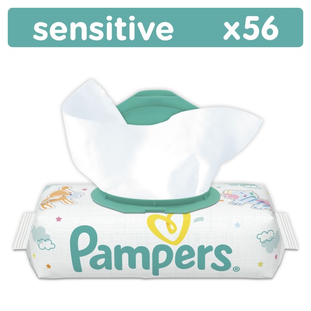 PAMPERS Sensitive Wipes Ανταλλακτικό 56ΤΜΧ