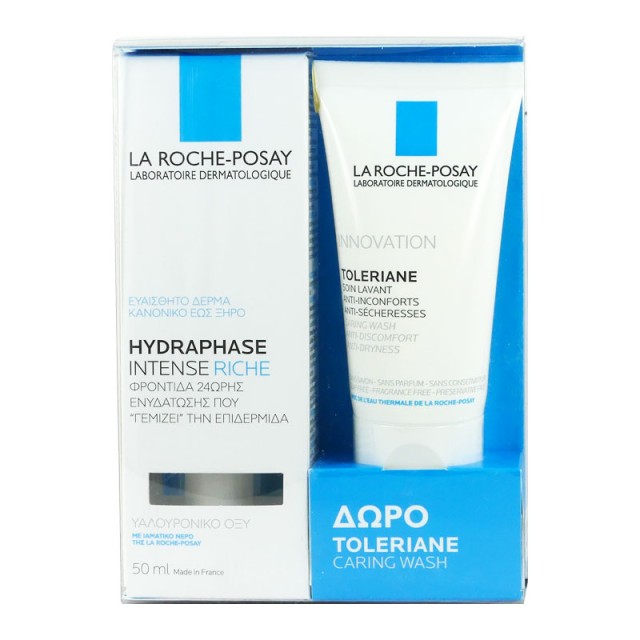 La Roche Posay Promo Hydraphase Intense Riche 50ml + Δώρο Innovation Toleriane Caring Wash 50ml