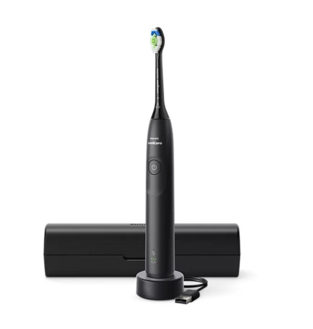 Philips Sonicare Series 5300 HX7101/02 Επαναφορτιζόμενη Οδοντόβουρτσα Μαύρη & Θήκη 1τμχ
