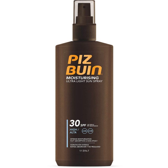 Piz Buin Moisturizing Ultra Light Sun Spray SPF30 Αντηλιακό Υψηλής Προστασίας 200ml