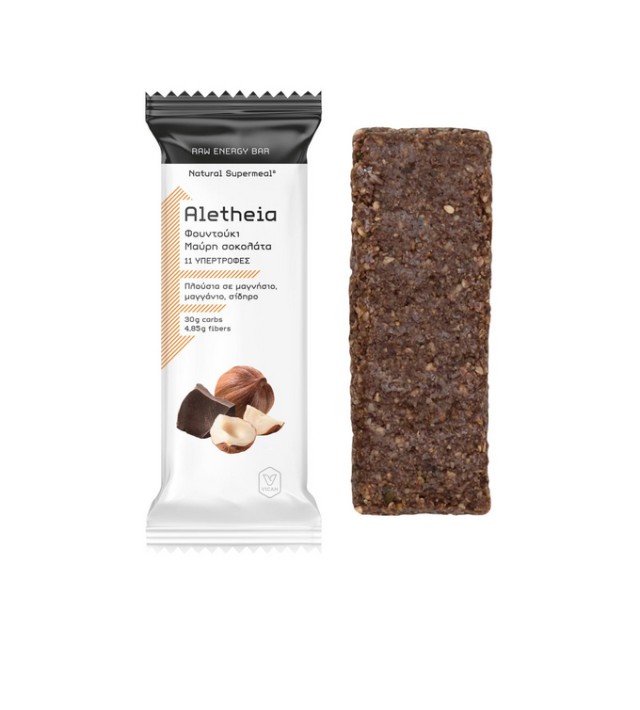Vican Aletheia Raw Energy Bar με Γεύση Φουντούκι & Μαύρη Σοκολάτα 1τμχ