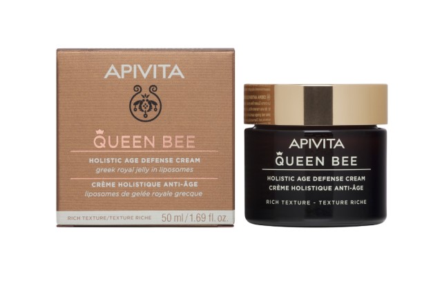 APIVITA QUEEN BEE Κρέμα Ολιστικής Αντιγήρανσης Πλούσιας Υφής με Ελληνικό Βασιλικό Πολτό σε Λιποσώματα 50ml