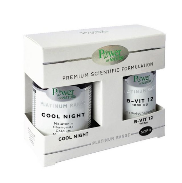 Power Health Set Platinum Range Cool Night 30caps + Δώρο B-Vit 12 1000mg 20tabs