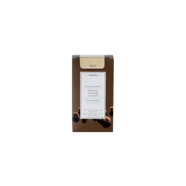 Korres Argan Oil Advanced Colorant 10.0 ΞΑΝΘΟ ΠΛΑΤΙΝΑΣ ΦΥΣΙΚΟ 50ML