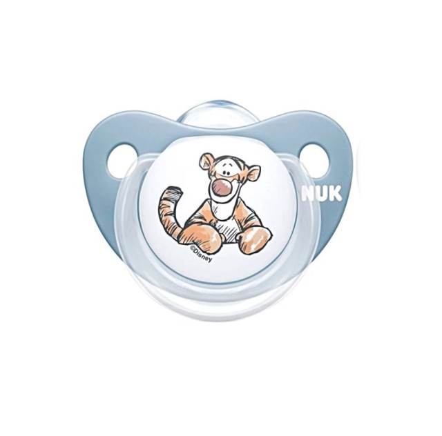 Nuk Disney Winnie Πιπίλα Σιλικόνης με Θήκη Πετρόλ 0-6m 1τμχ