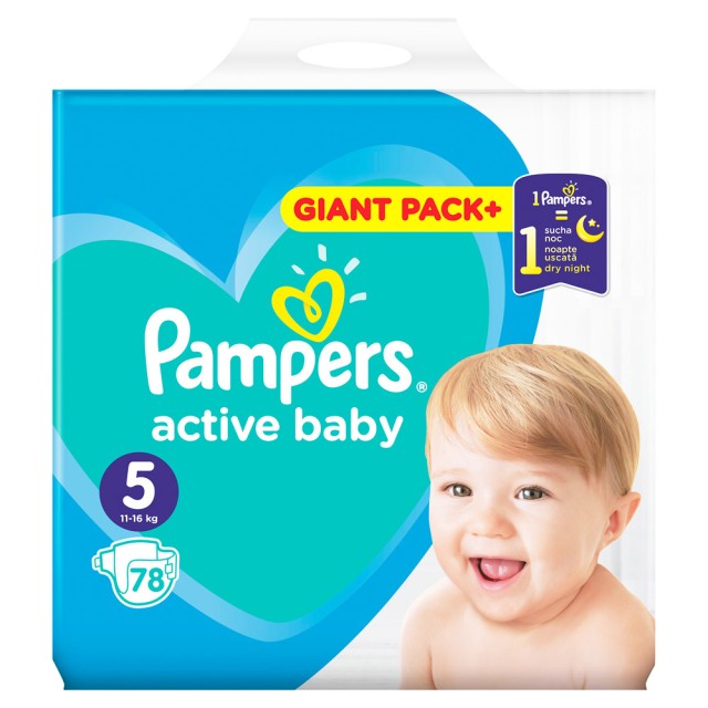 Pampers Active Baby Giant Pack No.5 (11-16kg) 78τμχ