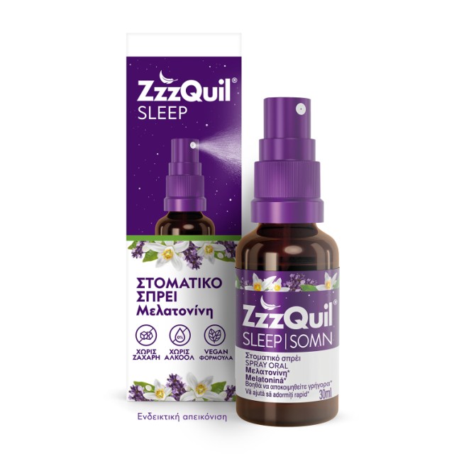 ZzzQuil Natura Melatonin Spray Στοματικό Σπρέι Μελατονίνης 30ml