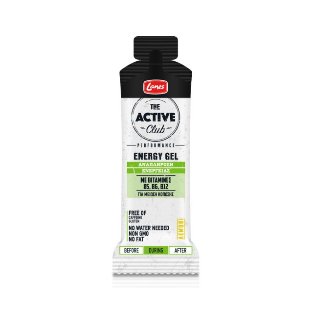 Lanes The Active Club Energy Gel με Γεύση Λεμόνι 55ml
