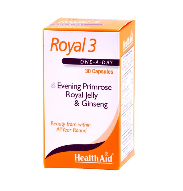 HEALTH AID ROYAL + 3 ™ (ROYAL JELLY + EPO + KOREAN GINSENG) CAPSULES 30'S