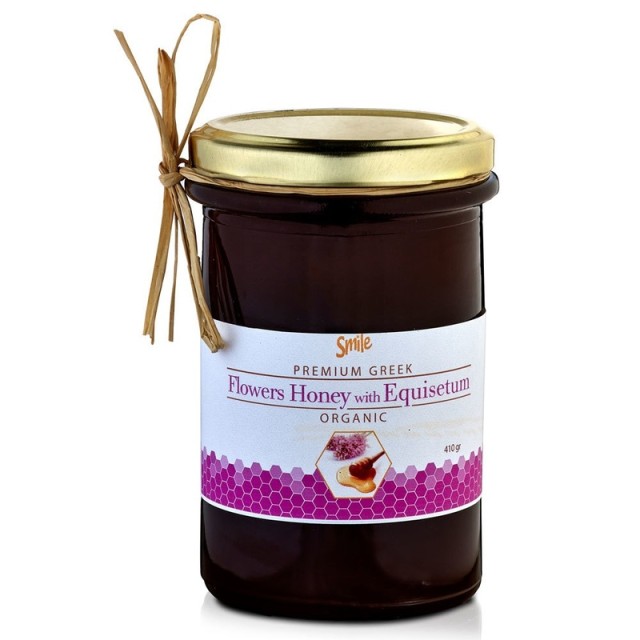 Am Health Smile Flowers Honey With Equisetum Βιολογικό Μέλι Ανθέων με Πολυκόμπι 410gr