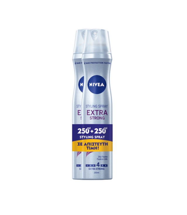 Nivea Extra Strong Styling Spray No4 Σπρέι Μαλλιών 2x250ml