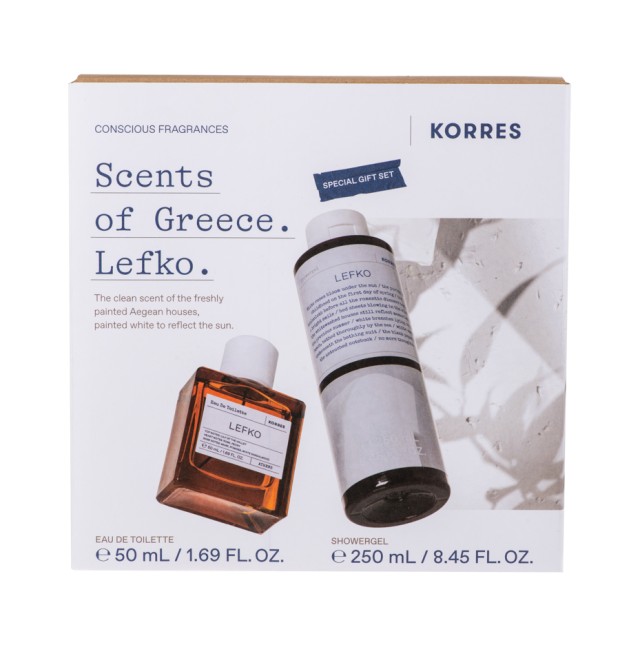 Korres Set Lefko Scents of Greece Eau de Toilette Λεύκο Γυναικείο Άρωμα 50ml & Αφρόλουτρο Σώματος Λευκό 250ml