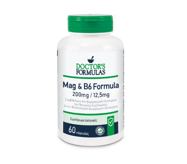 Doctor's Formulas Mag & B6 Formula 200mg/12.5mg 60 κάψουλες