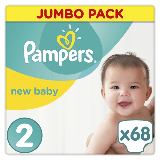 Pampers New Baby Πάνες Mini Νο2 (3-6kg) 68τμχ