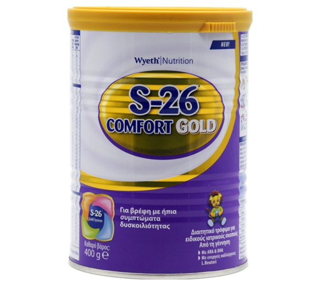 Wyeth S-26 Gold Comfort Διαιτητικό Τρόφιμο Από τη Γέννηση 400gr