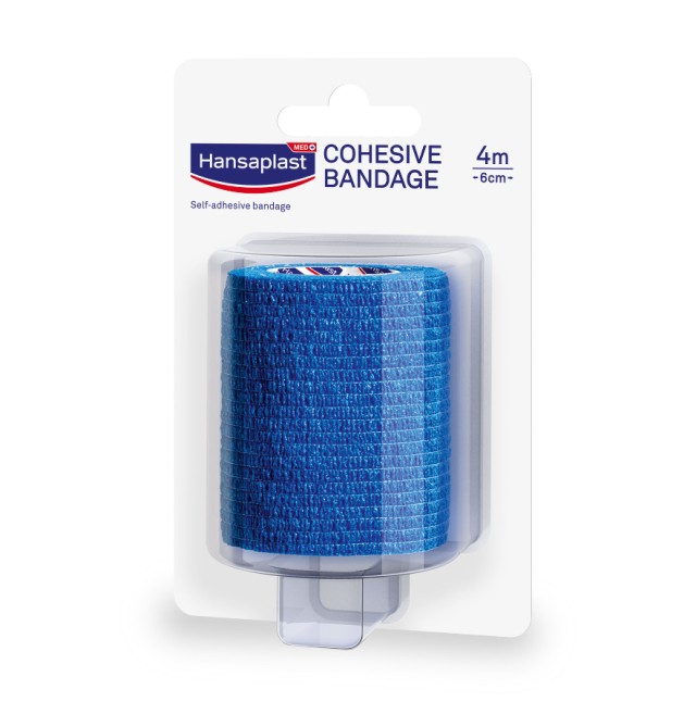 Hansaplast Cohesive Bandage Αυτοκόλλητος Επίδεσμος 4m x 6cm 1τμχ