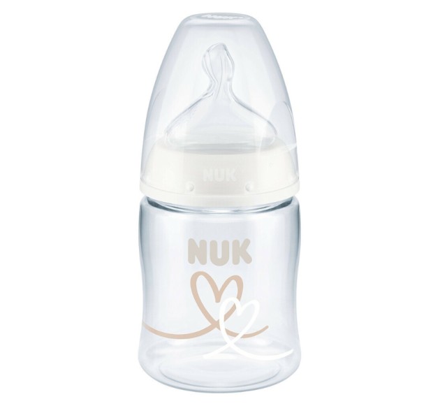 Nuk First Choice+ Μπιμπερό Με Θηλή Σιλικόνης M Λευκό 0-6m 150ml 1τμχ