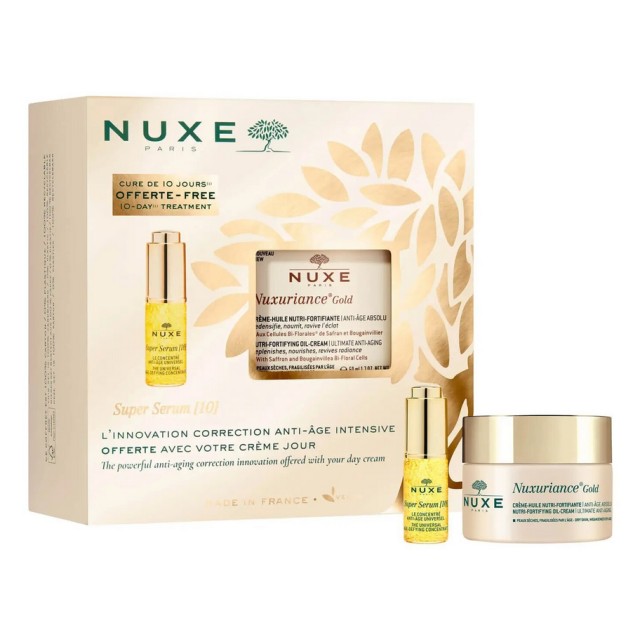 Nuxe Set Nuxuriance Gold Creme-Huile Nutri-Fortifiante για Ξηρή Επιδερμίδα 50ml  + Δώρο Super Serum[10] 5ml