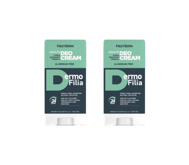 Frezyderm Set Dermofilia Adults Deo Cream Hybrid Deodorant Formula 40ml x2
