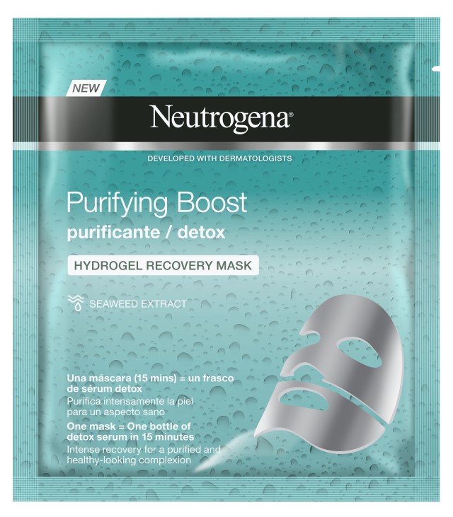 Neutrogena Purifying Boost The Detoxifier Hydrogel Μάσκα Προσώπου Αναδόμησης 30ml