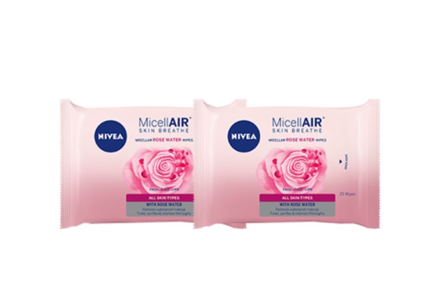 Nivea Micellair Micellar Wipes With Rose Water 25wipes 1+1 Δώρο