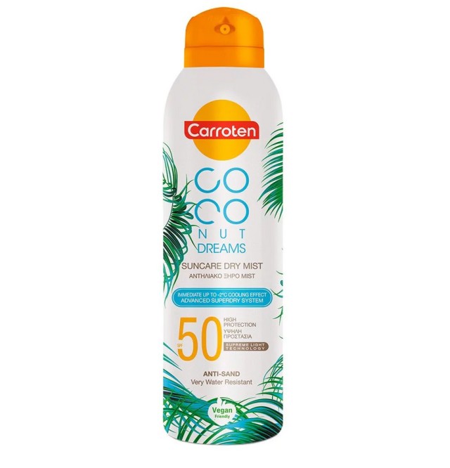 Carroten Coconut Dreams Suncare Dry Mist SPF50 Αντηλιακό Ξηρό Mist 200ml