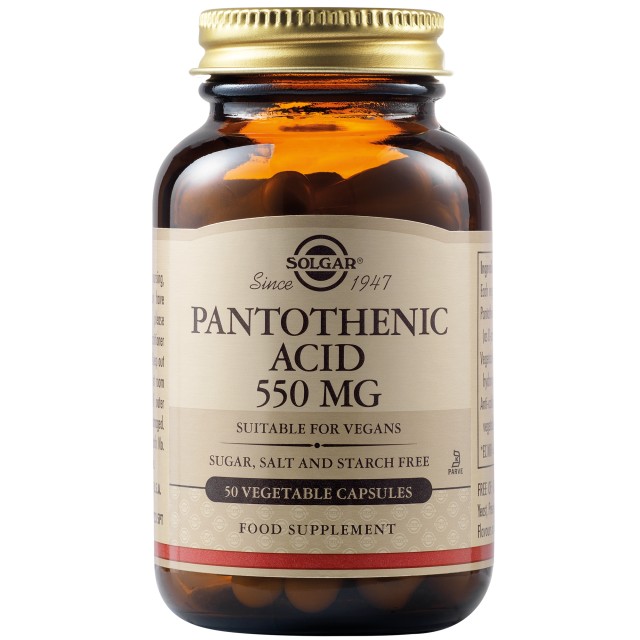 Solgar Pantothenic Acid 550mg 50Vcapssol