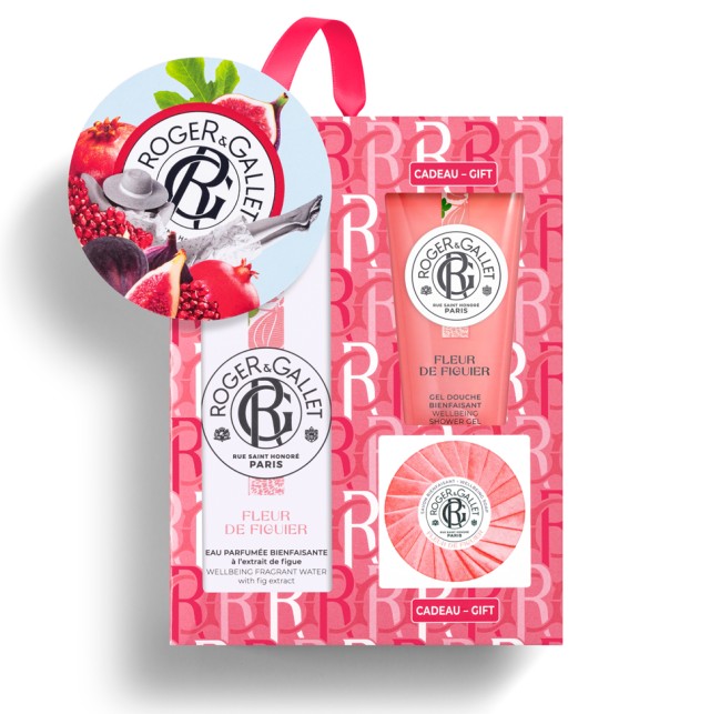 Roger&Gallet Set Fleur de Figuier Eau Parfumee Bienfaisante 100ml + Fleur de Figuier The Savon Bienfaisant 50gr + Fleur de Figuier Gel Douche Bienfaisant 50ml