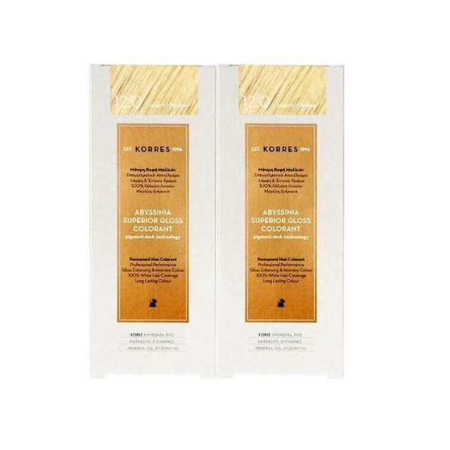Korres Set Abyssinia Superior Gloss Colorant 12.0 Special Blonde 50ml 1+1
