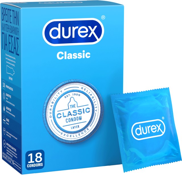 Durex Classic Προφυλακτικά 18τμχ