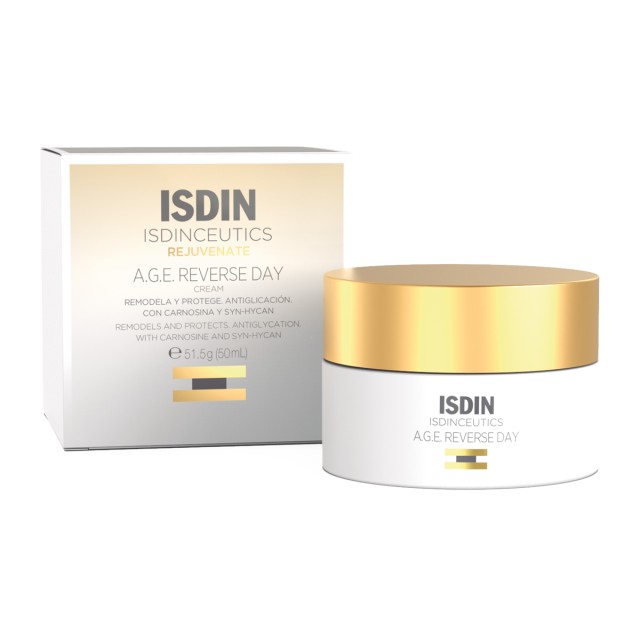 Isdin Isdinceutics Rejuvenate A.G.E. Reverse Day Cream Κρέμα Προσώπου Ημέρας με Τριπλή Αντιγηραντική Δράση 50ml