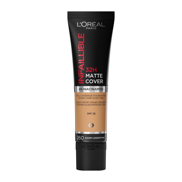 L'Oreal Paris Infaillible 32h Matte Cover Liquid Foundation 260 Golden Sun 30ml