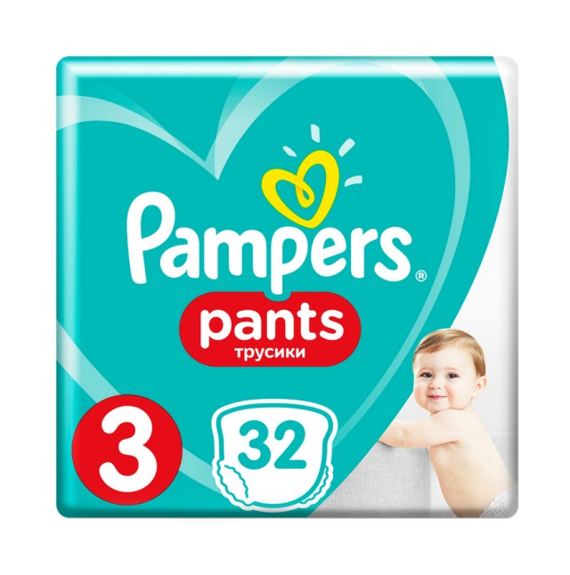 Pampers Pants No 3 (6-11 Kg) 32 Πάνες Βρακάκι