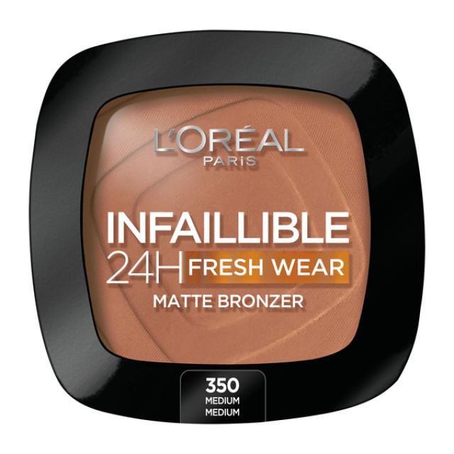 L'Oreal Paris Infallible 24H Fresh Wear Matte Bronzer 350 Medium 9g