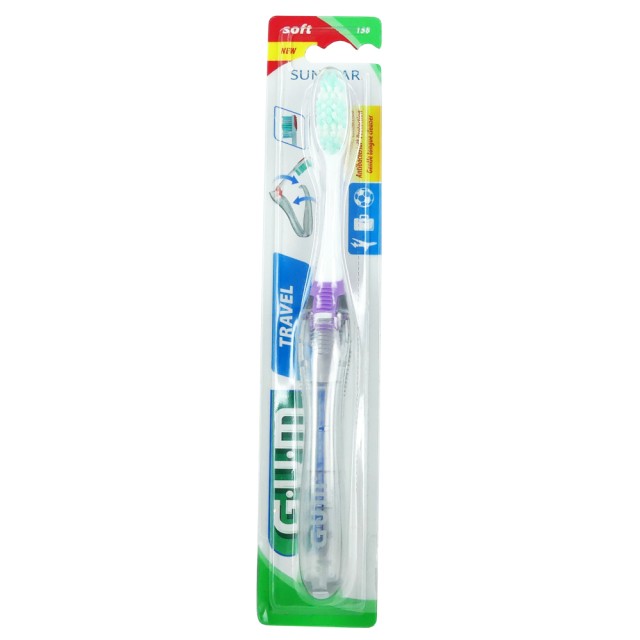 Gum 158 Travel Toothbrush Soft Μωβ 1τμχ