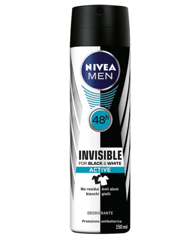 NIVEA MEN Deo Black & White Active Spray Αντρικό 150ml