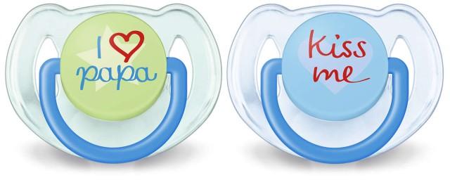 AVENT Oρθοδοντική Πιπίλα Σιλικόνης 6-18m Χρώμα Boy 2τμχ SCF172/71