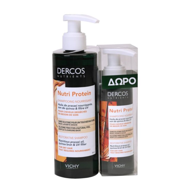 Vichy Set Nutri Protein Shampooing Nourrissant 250ml + ΔΩΡΟ Nutri Protein Shampooing Nourrissant 100ml
