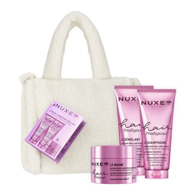 Nuxe Set Hair Prodigieux Intensive Repair Hair Mask 200ml + High Shine Conditioner 200ml + High Shine Shampoo 200ml + Δώρο Teddy Τσαντάκι 1τμχ