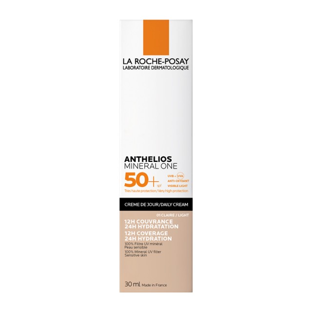 La Roche Posay Anthelios Mineral One Daily Cream SPF50+ Αντηλιακή Ενυδατική Κρέμα Προσώπου Με Χρώμα Light 01 30ml