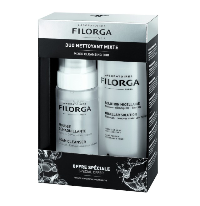 Filorga Set Mixed Cleansing Duo με Foam Cleanser Αφρός Καθαρισμού Προσώπου 150ml & Micellar Solution Νερό Καθαρισμού Προσώπου 400ml 1τμχ