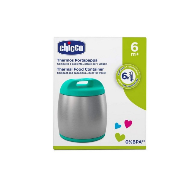 Chicco Θερμός Ιnox Φαγητού Πράσινο  6m+ 350ml