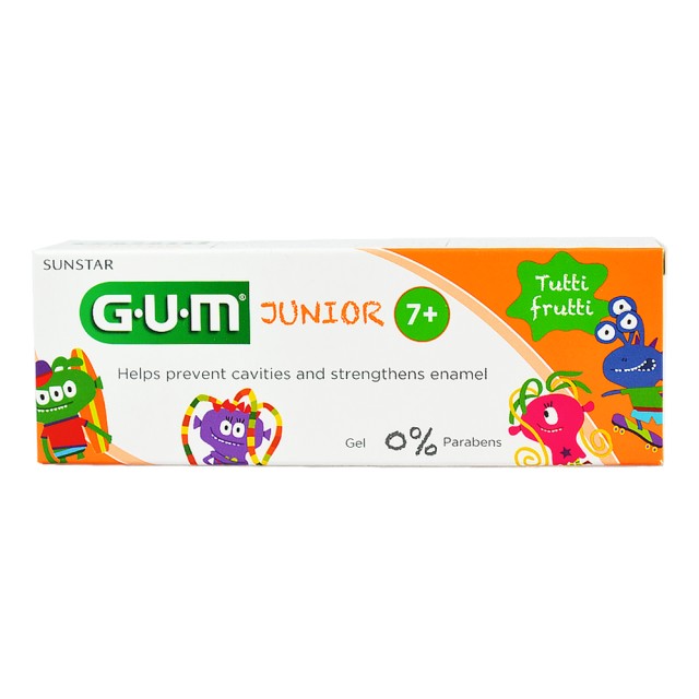 GUM Junior 7 - 12 ετών Παιδική Οδοντόκρεμα με γεύση Tutti-Frutti 50ml