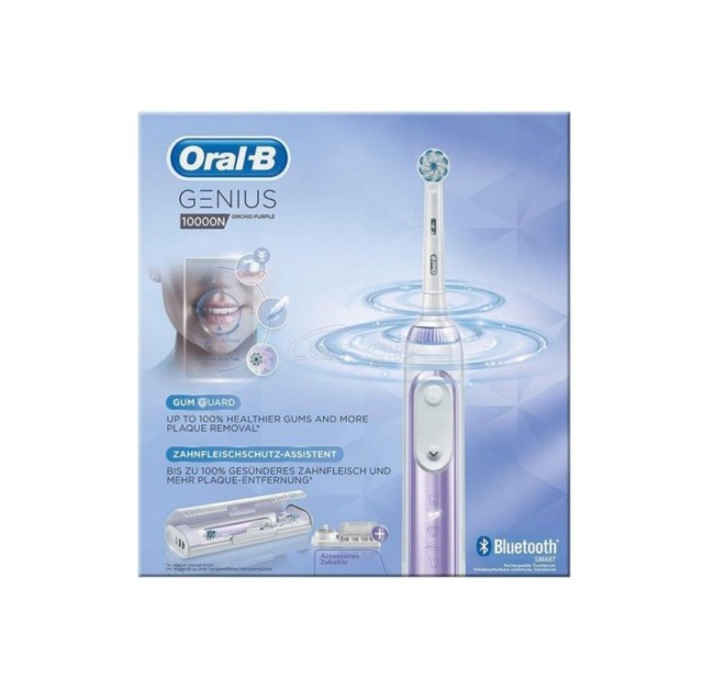 Oral-B Genius 10000N Orchid Purple Ηλεκτρική Οδοντόβουρτσα με Bluetooth 1τμχ