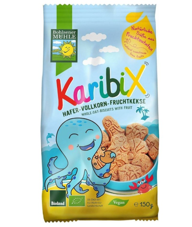 Bohlsener Karibix Βιολογικά Μπισκότα Bρώμης με φρούτα 150gr