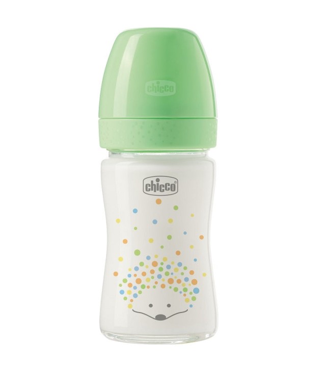 Chicco Perfect Easy 0m+ Γυάλινο Μπιμπερό Κατά των Κολικών Σκαντζοχοιράκι 150ml
